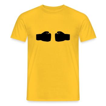 Boxen Boxhandschuhe Boxer Kampfsport Kämpfer - Männer T-Shirt - Gelb - Vorne - AI Model Male 178 dark (178cm)