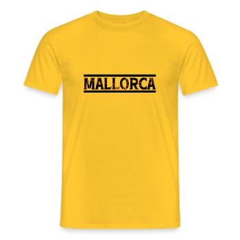 Mallorca blitz - Männer T-Shirt - Gelb - Vorne - AI Model Male 178 dark (178cm)