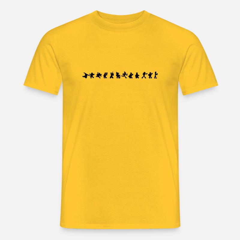 Pixel Evolution - Männer T-Shirt - Gelb