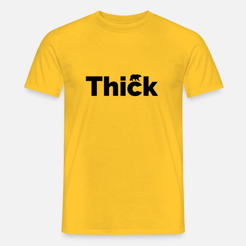 Dick · Je dicker, desto schmackhafter - Männer T-Shirt - Gelb
