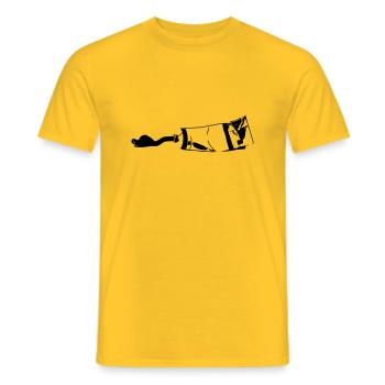 Paint tube - Men's T-Shirt - yellow - Front - AI Model Male 178 dark (178cm)