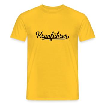 Kranführer - Männer T-Shirt - Gelb - Vorne - AI Model Male 178 dark (178cm)