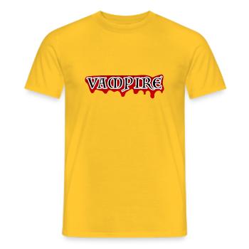 vampire – When the darkness drips with style - Men's T-Shirt - yellow - Front - AI Model Male 178 dark (178cm)