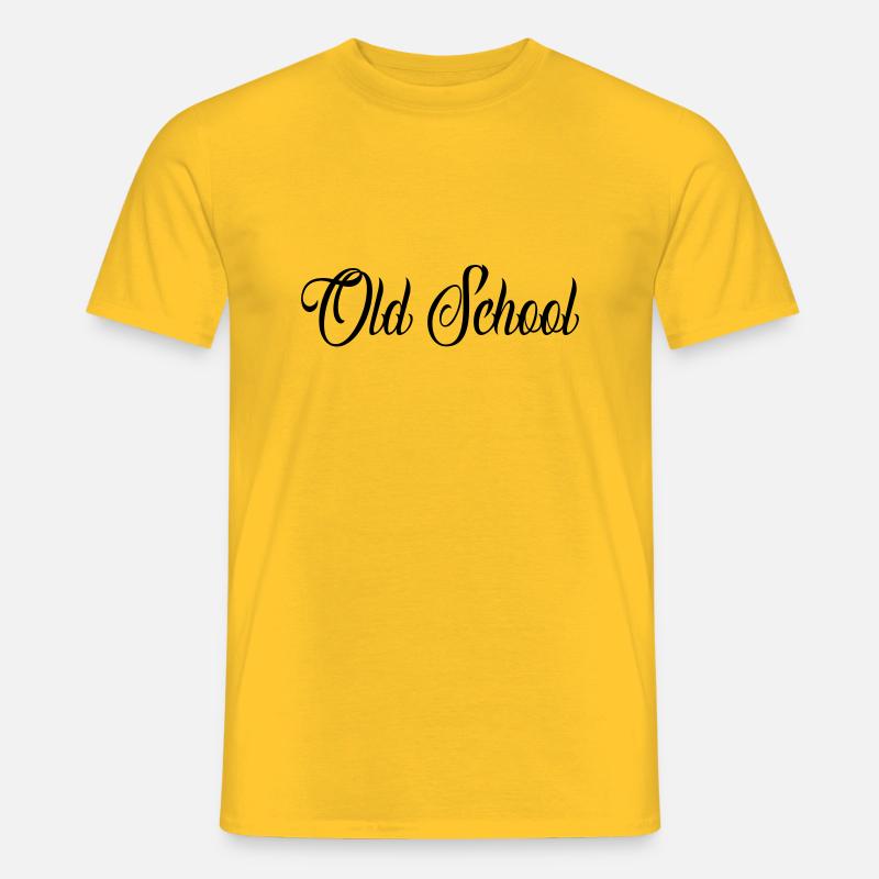 old school - Männer T-Shirt - Gelb