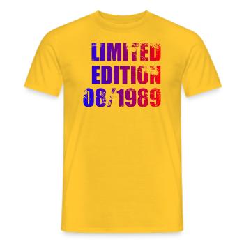 35e anniversaire Edition limitée 08/1989 - T-shirt homme - jaune - Devant - AI Model Male 178 dark (178cm)