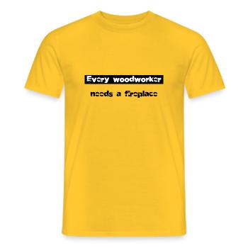 carpenter tshirts john carpenter tshirts chainsaw - Männer T-Shirt - Gelb - Vorne - AI Model Male 178 dark (178cm)