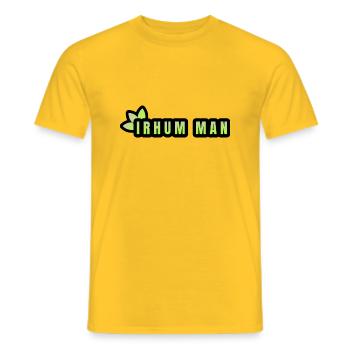 Irhum man - T-shirt homme - jaune - Devant - AI Model Male 178 dark (178cm)