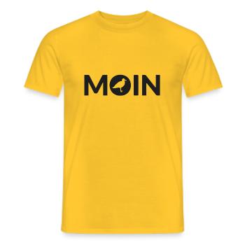 Moin Möwe Seemann - Männer T-Shirt - Gelb - Vorne - AI Model Male 178 dark (178cm)