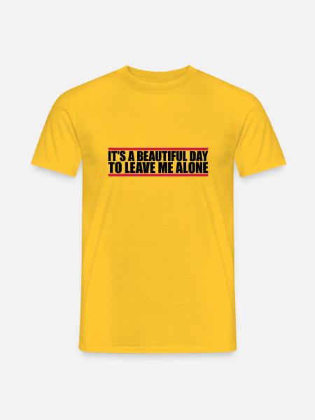 leave me alone day - Men's T-Shirt - yellow