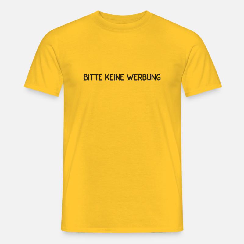 Bitte keine Werbung - Männer T-Shirt - Gelb