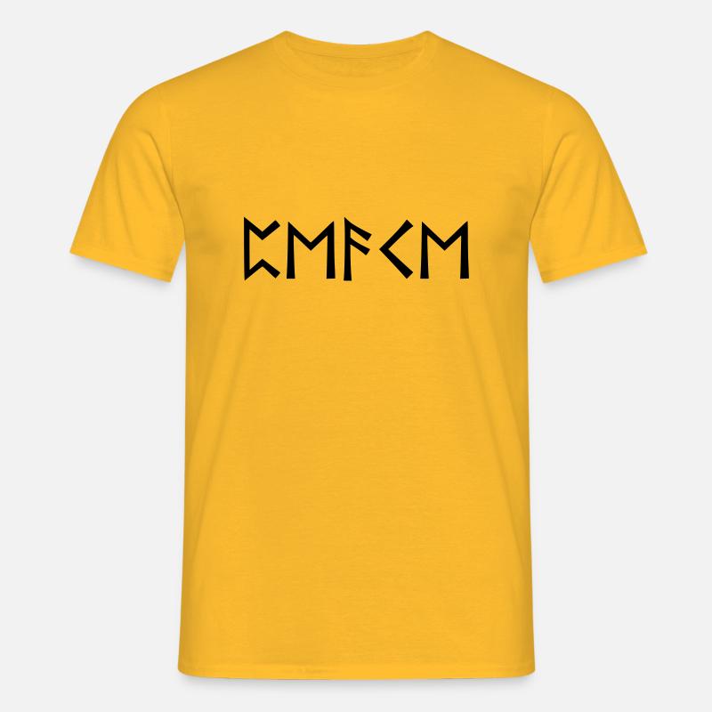Peace - rune script - Men's T-Shirt - yellow