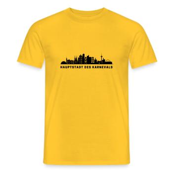 Hauptstadt des Karnevals - Köln - Männer T-Shirt - Gelb - Vorne - AI Model Male 178 dark (178cm)