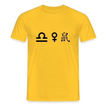 Balance Vénus Rat - T-shirt homme - jaune - Devant - AI Model Male 178 dark (178cm)