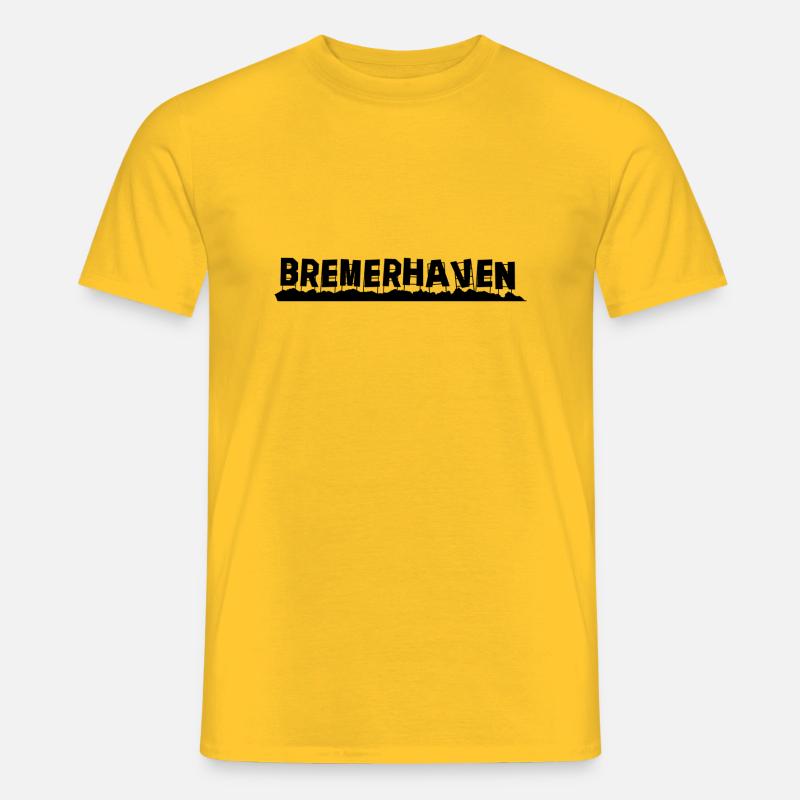 Bremerhaven - Männer T-Shirt - Gelb