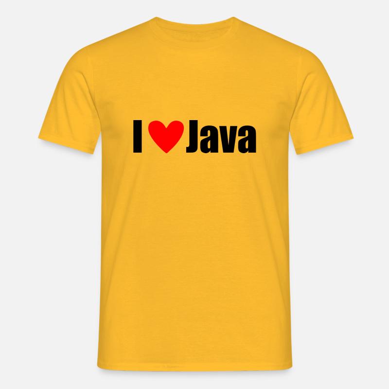 J'AIME Java - T-shirt Homme - jaune
