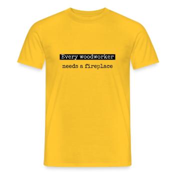 carpenter jokes chainsaw carpenter tools - Männer T-Shirt - Gelb - Vorne - AI Model Male 178 dark (178cm)