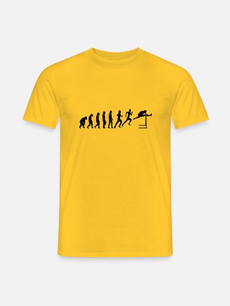 Hurdles Athletics Evolution Hurdler - Men's T-Shirt - yellow
