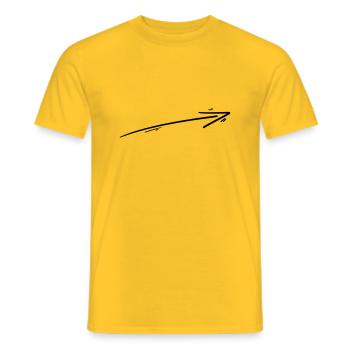 Arrow Symbol 02 Artboard 2 - Men's T-Shirt - yellow - Front - AI Model Male 178 dark (178cm)
