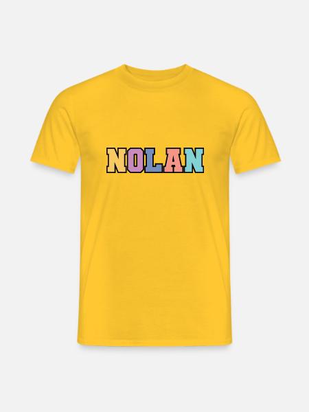 Name - Nolan - Männer T-Shirt - Gelb