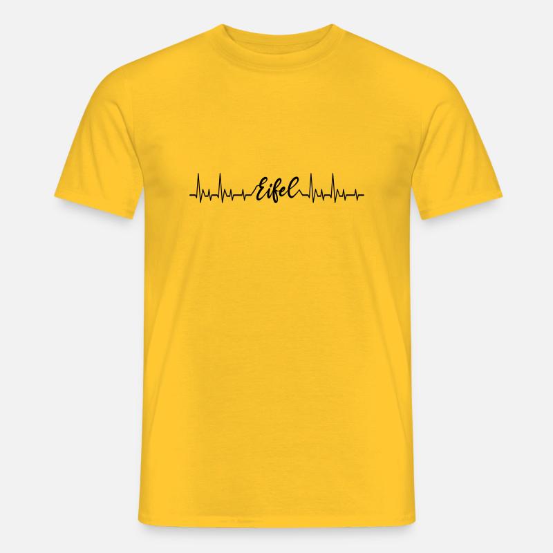 Herzschlag Eifel - Männer T-Shirt - Gelb