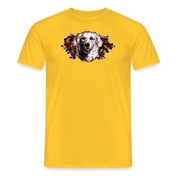 Golden Retriever's Head - In Graffiti #3 - Men's T-Shirt - yellow - Front - AI Model Male 178 dark (178cm)