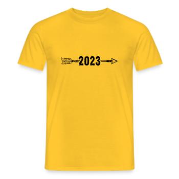 Flèche 2023 - T-shirt homme - jaune - Devant - AI Model Male 178 dark (178cm)