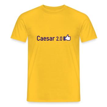 Caesar 2 0 - Men's T-Shirt - yellow - Front - AI Model Male 178 dark (178cm)
