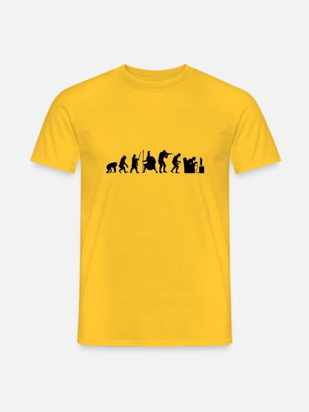 Gamer Evolution Fighter Heroes - Men's T-Shirt - yellow
