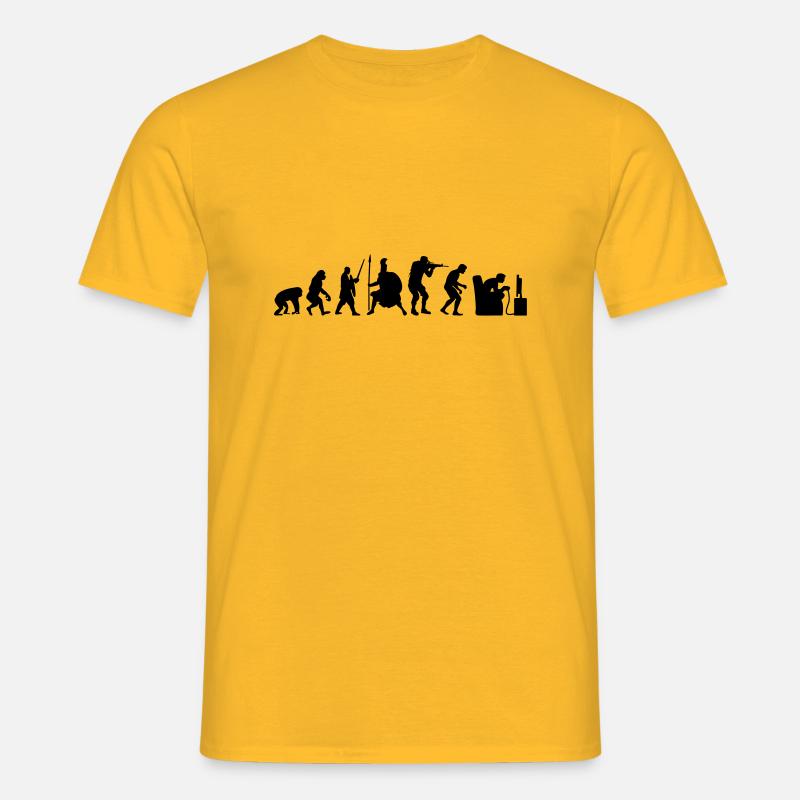 Héros de l’évolution de l’évolution - T-shirt Homme - jaune
