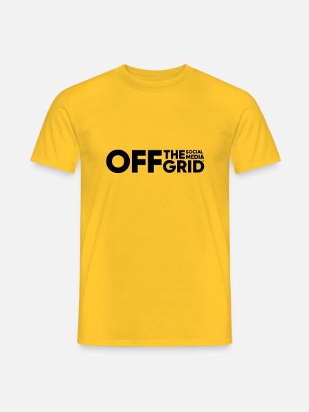 OFF THE SOCIAL MEDIA GRID® - Men's T-Shirt - yellow