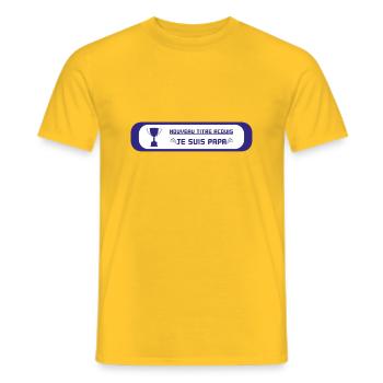 je suis papa - T-shirt homme - jaune - Devant - AI Model Male 178 dark (178cm)