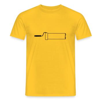 Farbroller transparent - Männer T-Shirt - Gelb - Vorne - AI Model Male 178 dark (178cm)