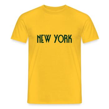 New York - T-shirt homme - jaune - Devant - AI Model Male 178 dark (178cm)