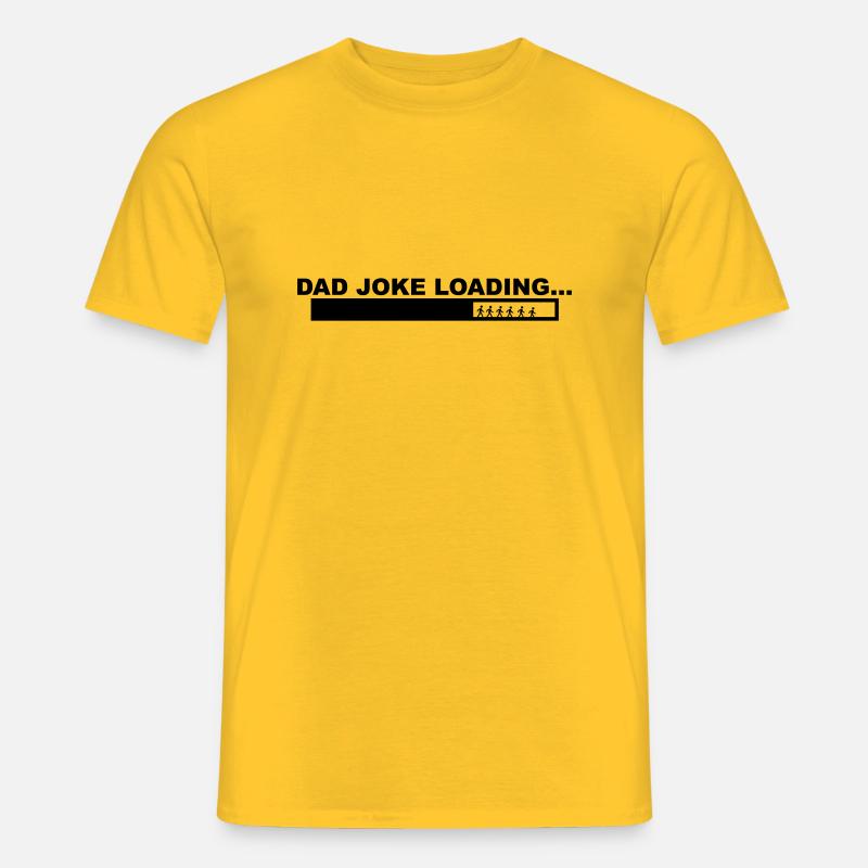 A cool "Dad Joke Loading" design for him - Men’s T-shirt - yellow