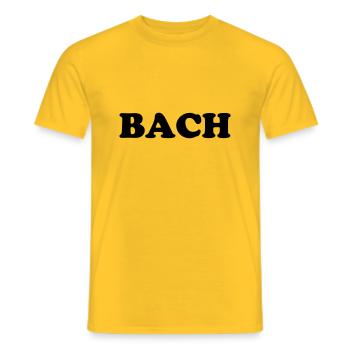 T-shirt de Johann Sebastian Bach - T-shirt homme - jaune - Devant - AI Model Male 178 dark (178cm)