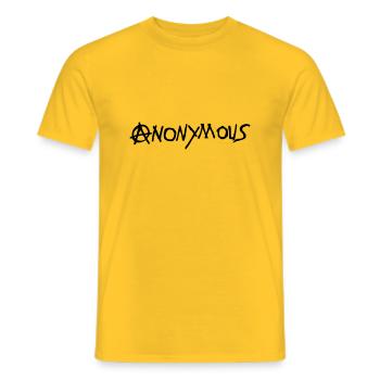anonymes Logo der Anarchie - Männer T-Shirt - Gelb - Vorne - AI Model Male 178 dark (178cm)
