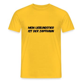 Mein Lieblingstier Ist Der Zapfhahn - Männer T-Shirt - Gelb - Vorne - AI Model Male 178 dark (178cm)
