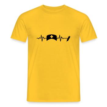 Nurse Doctor Krankenschwester - Männer T-Shirt - Gelb - Vorne - AI Model Male 178 dark (178cm)