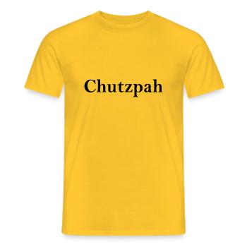 Chutzpah - T-shirt homme - jaune - Devant - AI Model Male 178 dark (178cm)