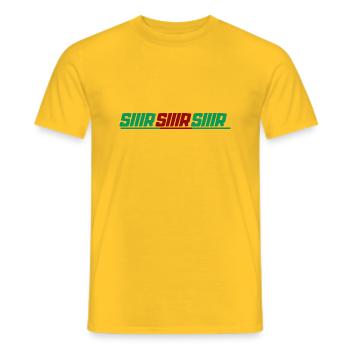 SIIIR SIIIR SIIIR SIIIR - T-shirt homme - jaune - Devant - AI Model Male 178 dark (178cm)