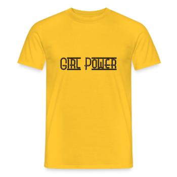 Girl Power - Männer T-Shirt - Gelb - Vorne - AI Model Male 178 dark (178cm)