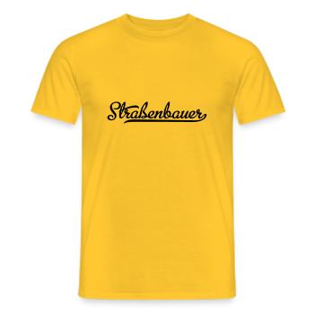 Straßenbauer - Männer T-Shirt - Gelb - Vorne - AI Model Male 178 dark (178cm)