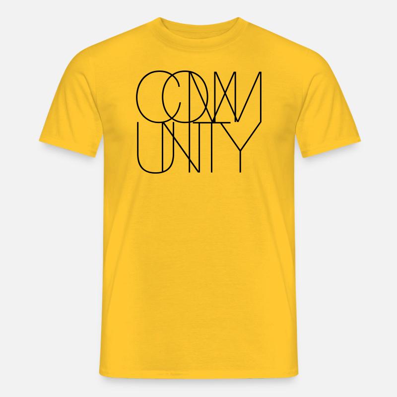 COMM UNITY - Männer T-Shirt - Gelb