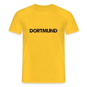 Dortmund Slogan - Ruhrpott - Deutschland - Männer T-Shirt - Gelb - Vorne - AI Model Male 178 dark (178cm)