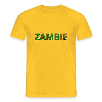 Drapeau Zambie - T-shirt homme - jaune - Devant - AI Model Male 178 dark (178cm)