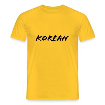 Coréen - T-shirt homme - jaune - Devant - AI Model Male 178 dark (178cm)
