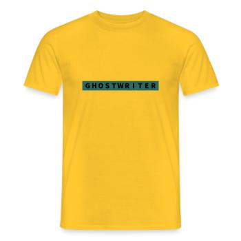Text Schreiber - Männer T-Shirt - Gelb - Vorne - AI Model Male 178 dark (178cm)