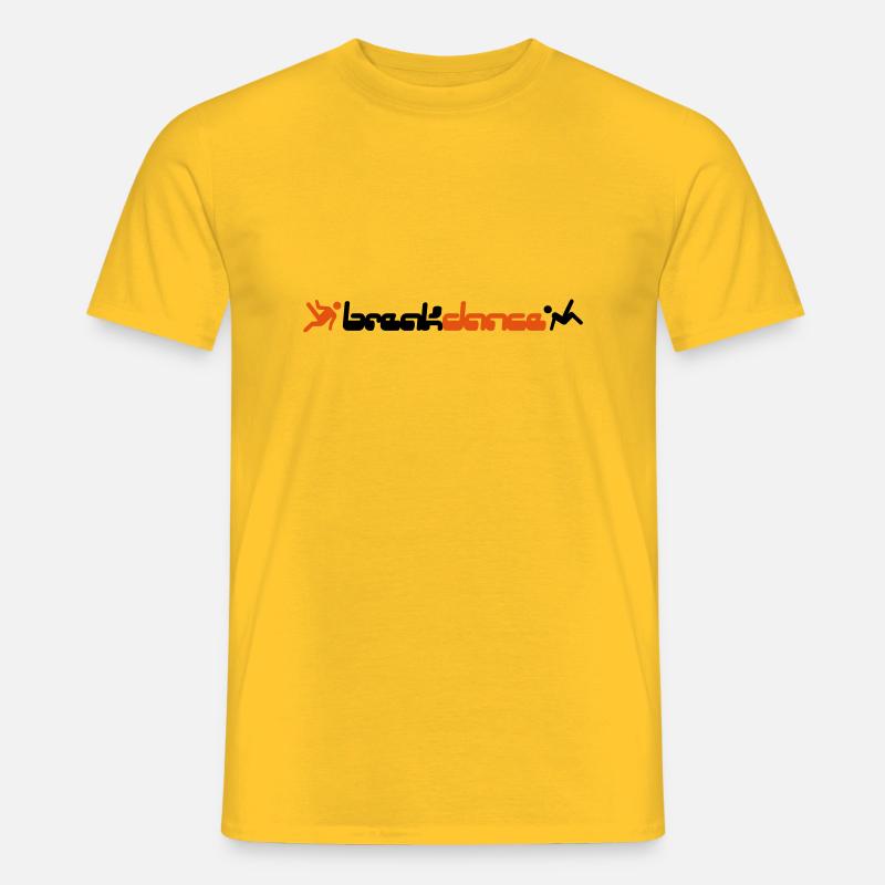 Breakdance Musik - Männer T-Shirt - Gelb