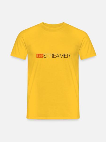 Top Streamer social media shirt - Männer T-Shirt - Gelb