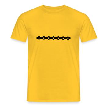 Chain Bicycle Bicycle Chain Chain Link Gift - Men's T-Shirt - yellow - Front - AI Model Male 178 dark (178cm)